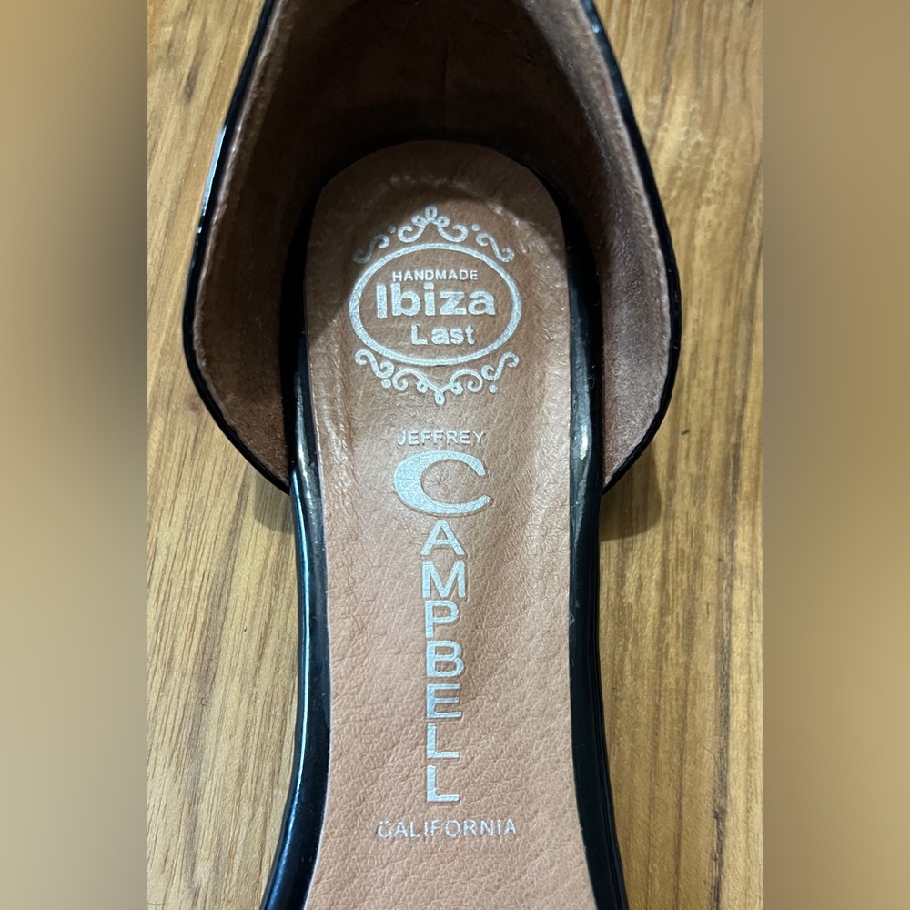 Jeffrey Campbell In Love Black and Tan Leather D'Orsay Flats - Picture 7 of 8